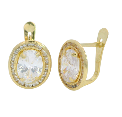 PENDIENTES ORLA CIRCONITA  DE 7x5MM. CATALAN - RG5933