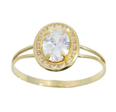 SORTIJA  ORLA 10MM PIEDRA OVAL  5x7MM - RG5933/S