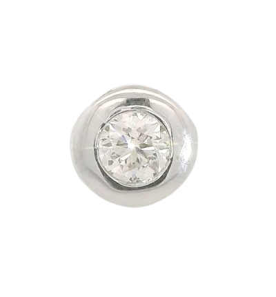 COLGANTE CHATON FUNDICION ORO BLANCO 7MM.BRILLANTE H-SI 1 . 0.25 CT. - RGB4121/C/0.25B