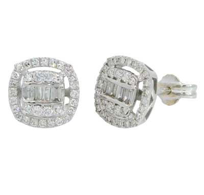 PENDIENTES BRILLANTES Di 48 RD 0.147 DI 8 RD SI H 0.058 CT DI 8 RD SI H 0.08  8SC 0.025 CT.0.31 CT TW - RGB4197P/0.31