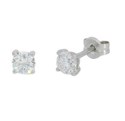 PENDIENTES GARRA FUNDICION 4MM.BRILLANTES H-SI 1.  0.18 CT TW - RGB4122/0.18B