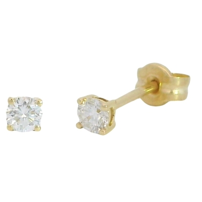 PENDIENTES GARRA FUNDICION 4MM.BRILLANTES H-SI 1.  0.05 CT TW - RGB4122/0.05