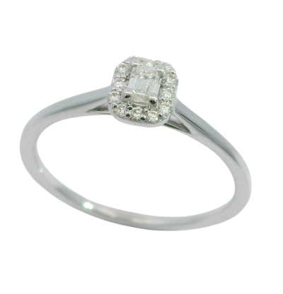 SORTIJA  BRILLANTES DI 1 EM 0.10 CT DI 6 SI-H 0.03 6 RD SI H 0.04 CT.0.17 CT TW - RGB4200/0.17