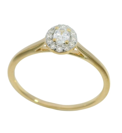 SORTIJA  BRILLANTES DI 1 OV 0.12 CT DI 12 SI-H 0.08 CT. 0.20 CT TW - RGB4199/0.20