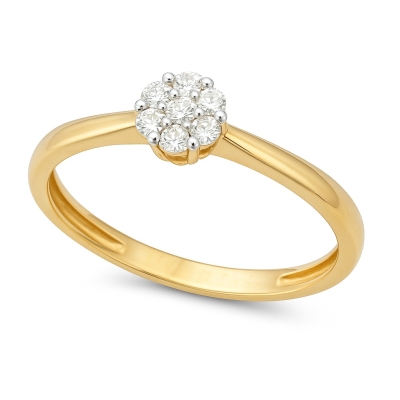 SORTIJA  BRILLANTES DI 7 RD 0.09 CT DI 1 RD SI-H 0.02 CT TW. - RGB4205/0.11