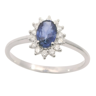 SORTIJA 1 ZAFIRO OVAL 0.60CT BRILLANTES 0.15 CT TW - RGB4217/SZB