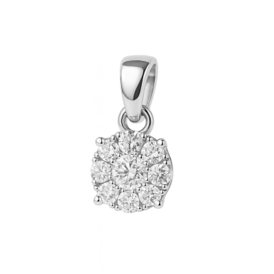 COLGANTE REDONDO 6x6MM 1 BRILLANTE DE  0.06 CT Y 9 DE 0.09 CT H-SI.0.15 CT TW - RGB4208CB/0.15