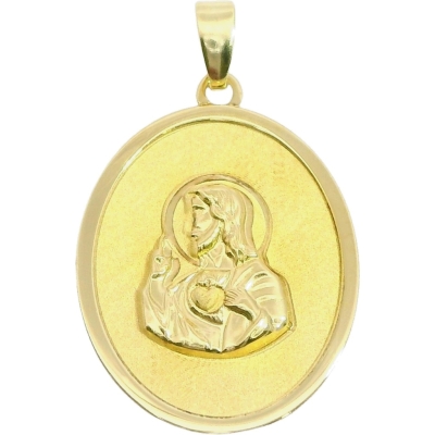 MEDALLA SAGRADO CORAZON DE JESUS OVAL.15X19 MM - RG97
