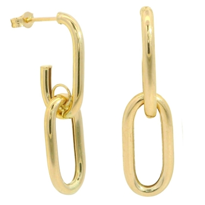 PENDIENTES DOBLE ESLABON.30MM. - RG111