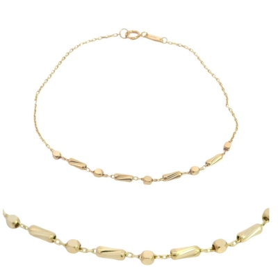 PULSERA BOLAS Y TUBOS.17CM. - RG00103PU