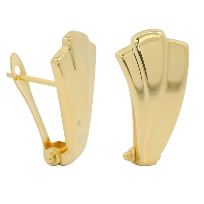 PENDIENTES LISOS CIERRE CATALAN.19x9MM - RG147