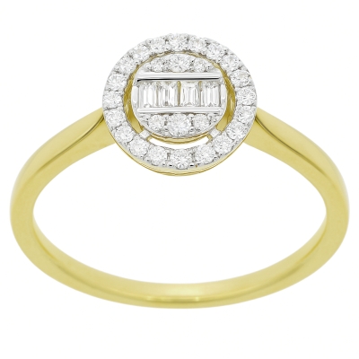 SORTIJA BRILLANTES DI 4 GB SI H 0.04 DI 2 RD SI H 0.016 26 SC 0.10 CT.0.16 CT TW - RGB4218S/0.16