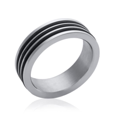 BAGUE ACIER CAOUTCHOUC