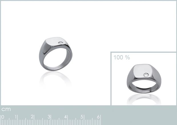 Sello Acero 316. Pvd Plateado. Circonita - 1z14881054