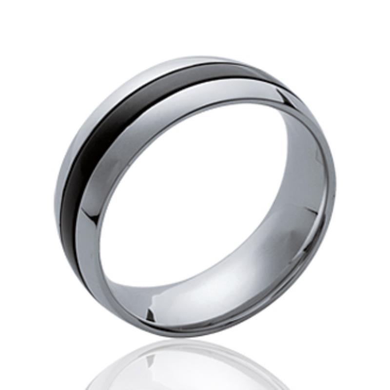BAGUE ACIER RUTHENIUM
