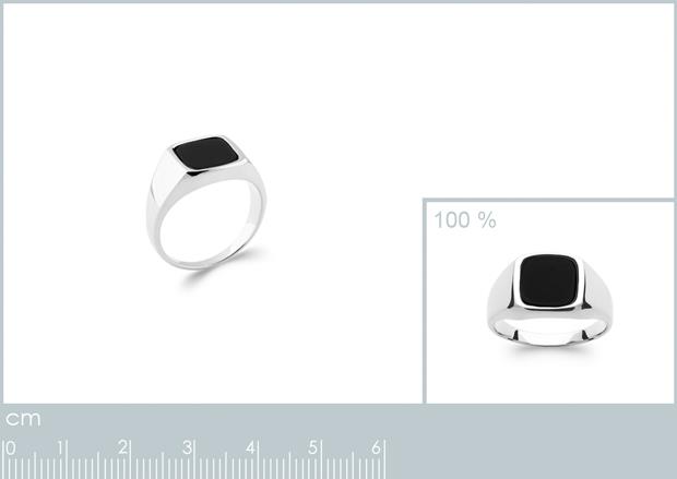BAGUE ARGENT 925 IMIT ONYX - 1z051241648