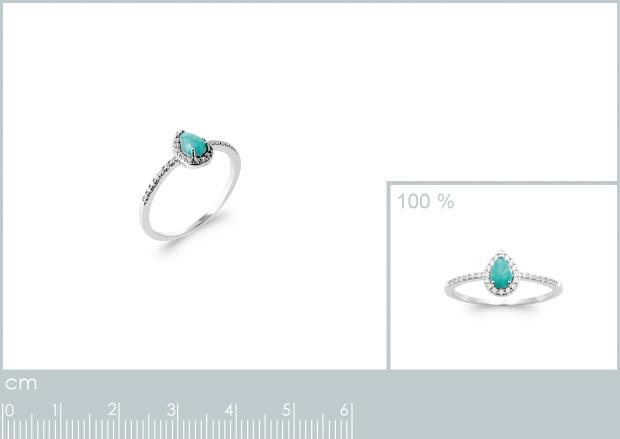 BAGUE ARGENT 925 RHODIE AMAZONITE - 1z93726050