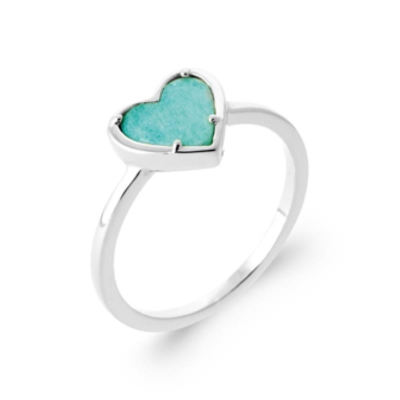 BAGUE ARGENT 925 RHODIE AMAZONITE