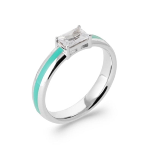 BAGUE ARGENT 925 RHODIE LAQUE OZ