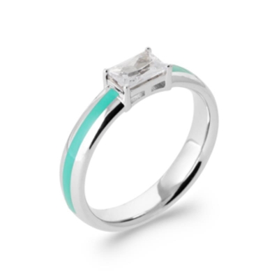 BAGUE ARGENT 925 RHODIE LAQUE OZ