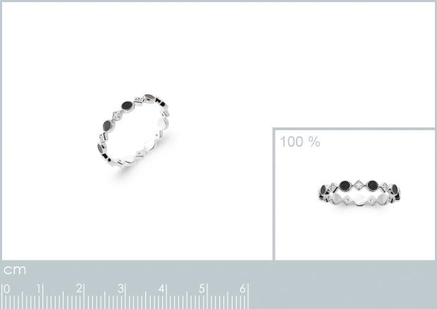 BAGUE ARGENT 925 RHODIE LAQUE OZ - 1z94120750