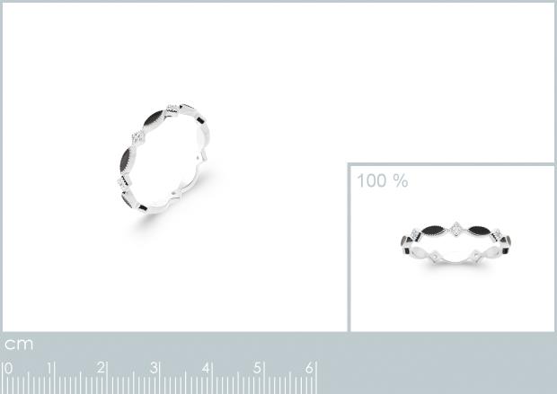 BAGUE ARGENT 925 RHODIE LAQUE OZ - 1z94160750