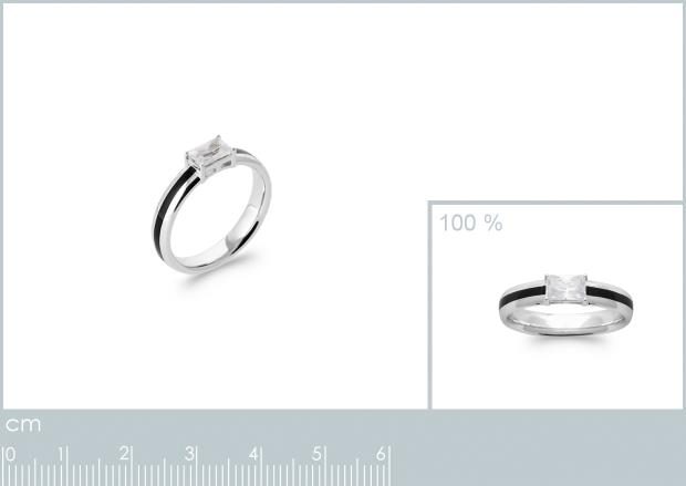 BAGUE ARGENT 925 RHODIE LAQUE OZ - 1z93560750