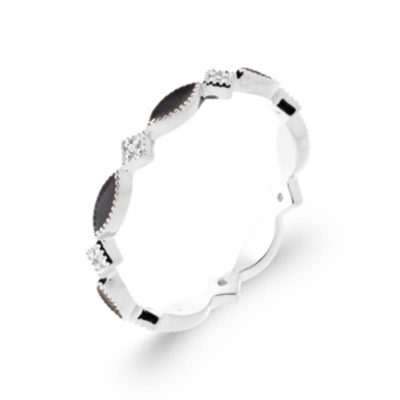 BAGUE ARGENT 925 RHODIE LAQUE OZ