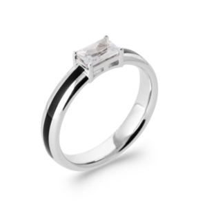 BAGUE ARGENT 925 RHODIE LAQUE OZ