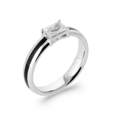 BAGUE ARGENT 925 RHODIE LAQUE OZ