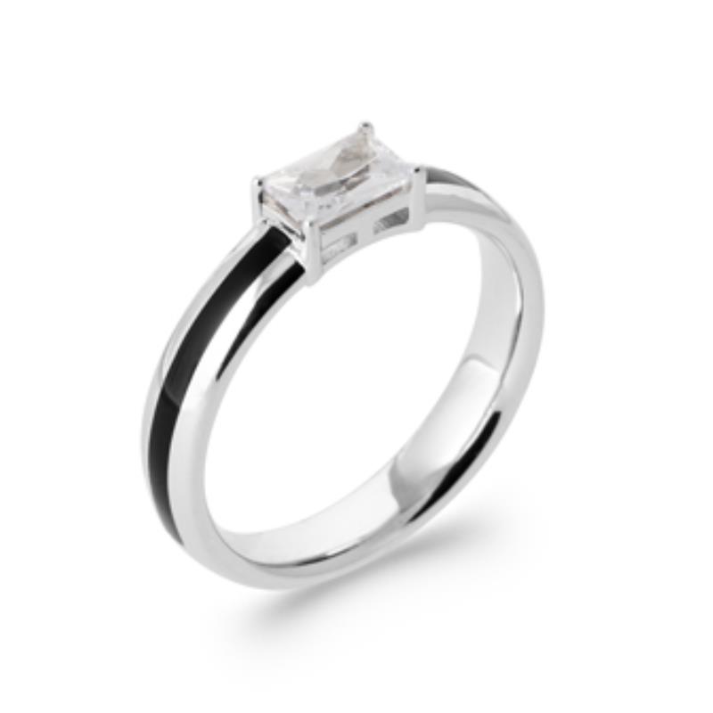 BAGUE ARGENT 925 RHODIE LAQUE OZ