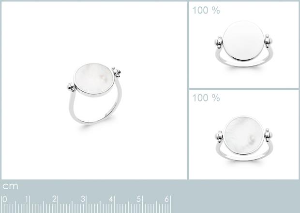 BAGUE ARGENT 925 RHODIE NACRE - 1z29600450