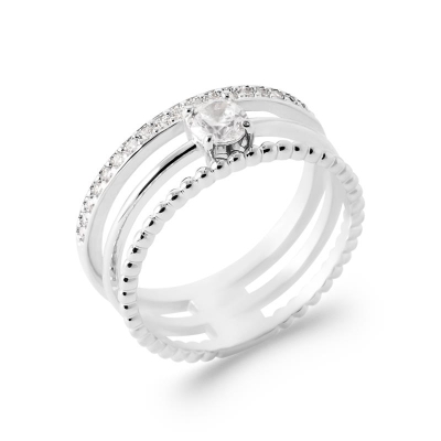 BAGUE ARGENT 925 RHODIE OZ