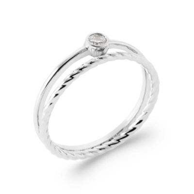 BAGUE ARGENT 925 RHODIE OZ