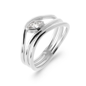 BAGUE ARGENT 925 RHODIE OZ