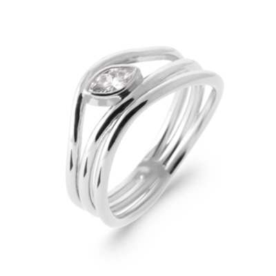 BAGUE ARGENT 925 RHODIE OZ