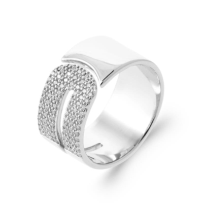 BAGUE ARGENT 925 RHODIE OZ