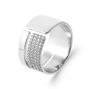 BAGUE ARGENT 925 RHODIE OZ