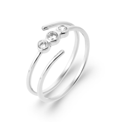 BAGUE ARGENT 925 RHODIE OZ