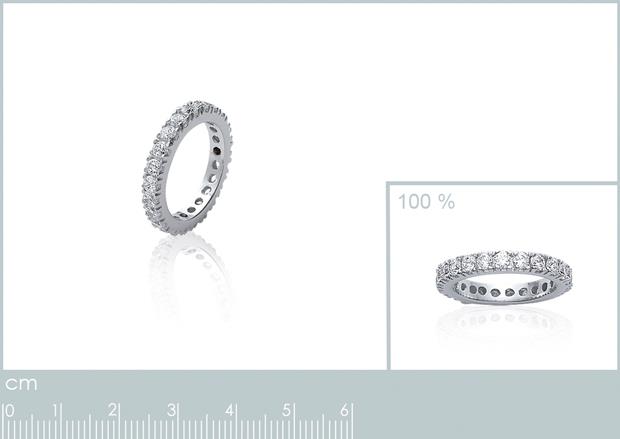 BAGUE ARGENT 925 RHODIE OZ - 1z2760150