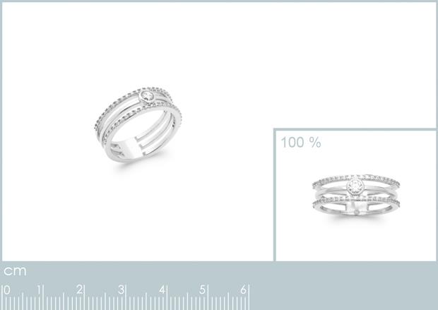 BAGUE ARGENT 925 RHODIE OZ - 1z90541050
