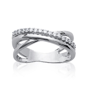 BAGUE ARGENT 925 RHODIE OZ