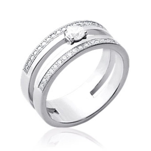 BAGUE ARGENT 925 RHODIE OZ
