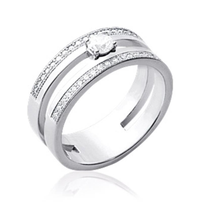 BAGUE ARGENT 925 RHODIE OZ