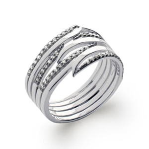 BAGUE ARGENT 925 RHODIE OZ