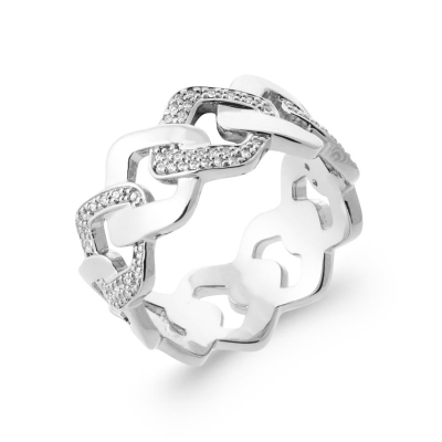 BAGUE ARGENT 925 RHODIE OZ