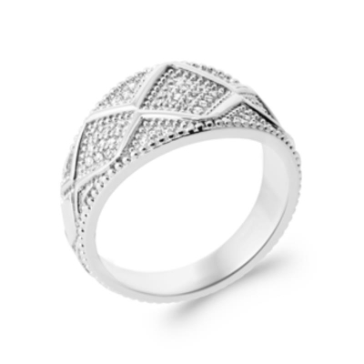 BAGUE ARGENT 925 RHODIE OZ