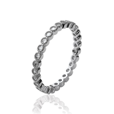 BAGUE ARGENT 925 RHODIE OZ MICROSERTI