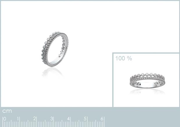 BAGUE ARGENT 925 RHODIE OZ MICROSERTI - 1z22361050