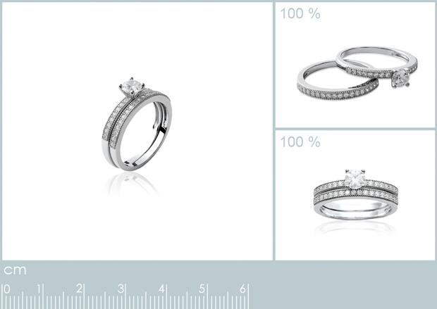 BAGUE ARGENT 925 RHODIE OZ MICROSERTI - 1z20701050